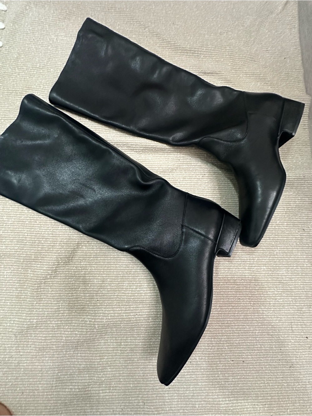 Classic Black Women's Leather Boots